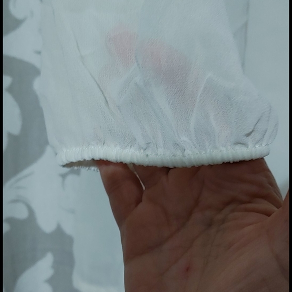 Sheer Cream blouse - Picture 4 of 5